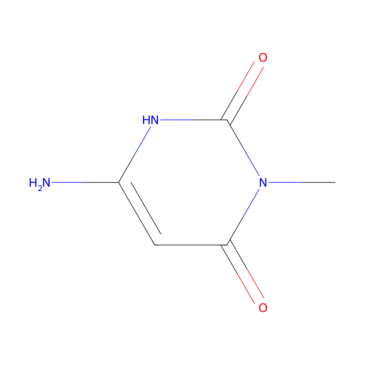 6-Amino-3-methyl-1,2,3,4-tetrahydropyrimidine-2,4-dione molecular structure, CAS 21236-97-5