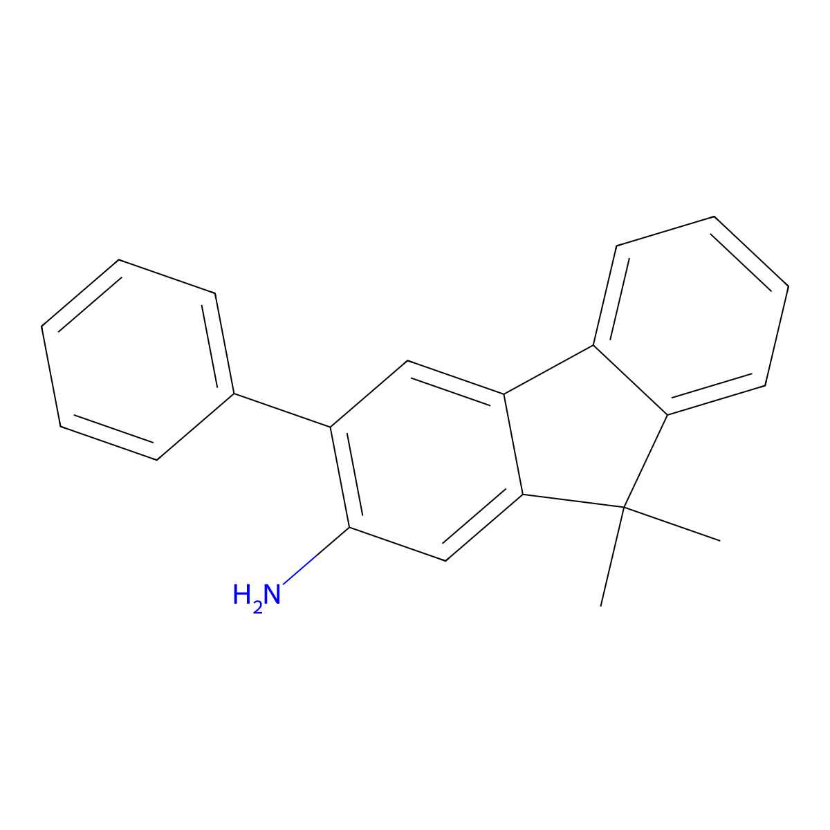 9,9-Dimethyl-3-phenyl-9H-fluoren-2-amine molecular structure, CAS 2123620-82-4