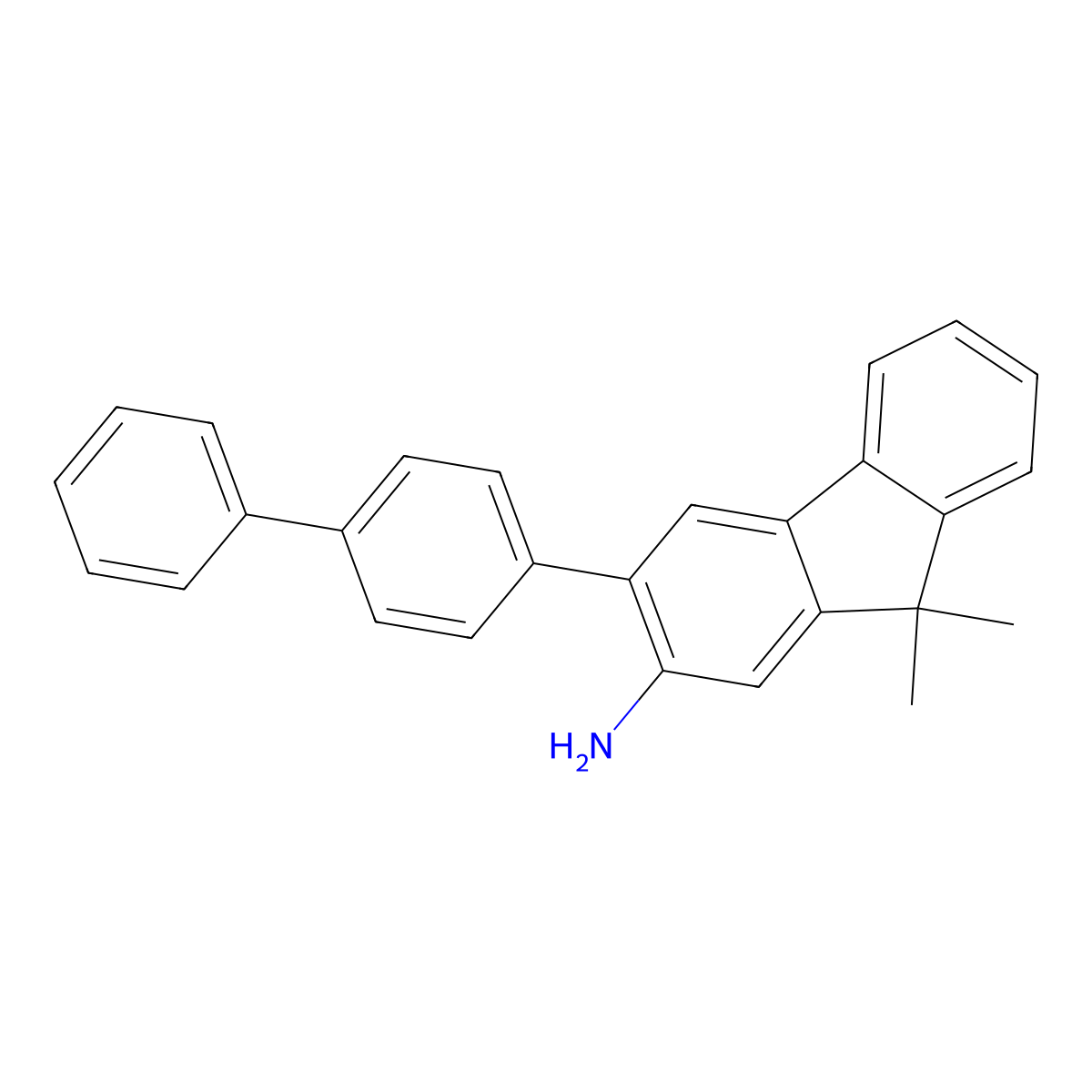 3-[1,1'-Biphenyl]-4-YL-9,9-dimethyl-9H-fluoren-2-amine molecular structure, CAS 2123620-83-5