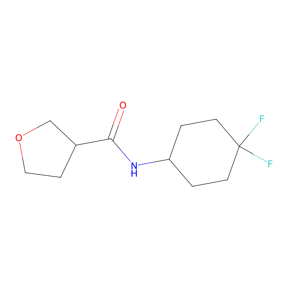 N-(4,4-difluorocyclohexyl)tetrahydrofuran-3-carboxamide molecular structure, CAS 2123738-26-9