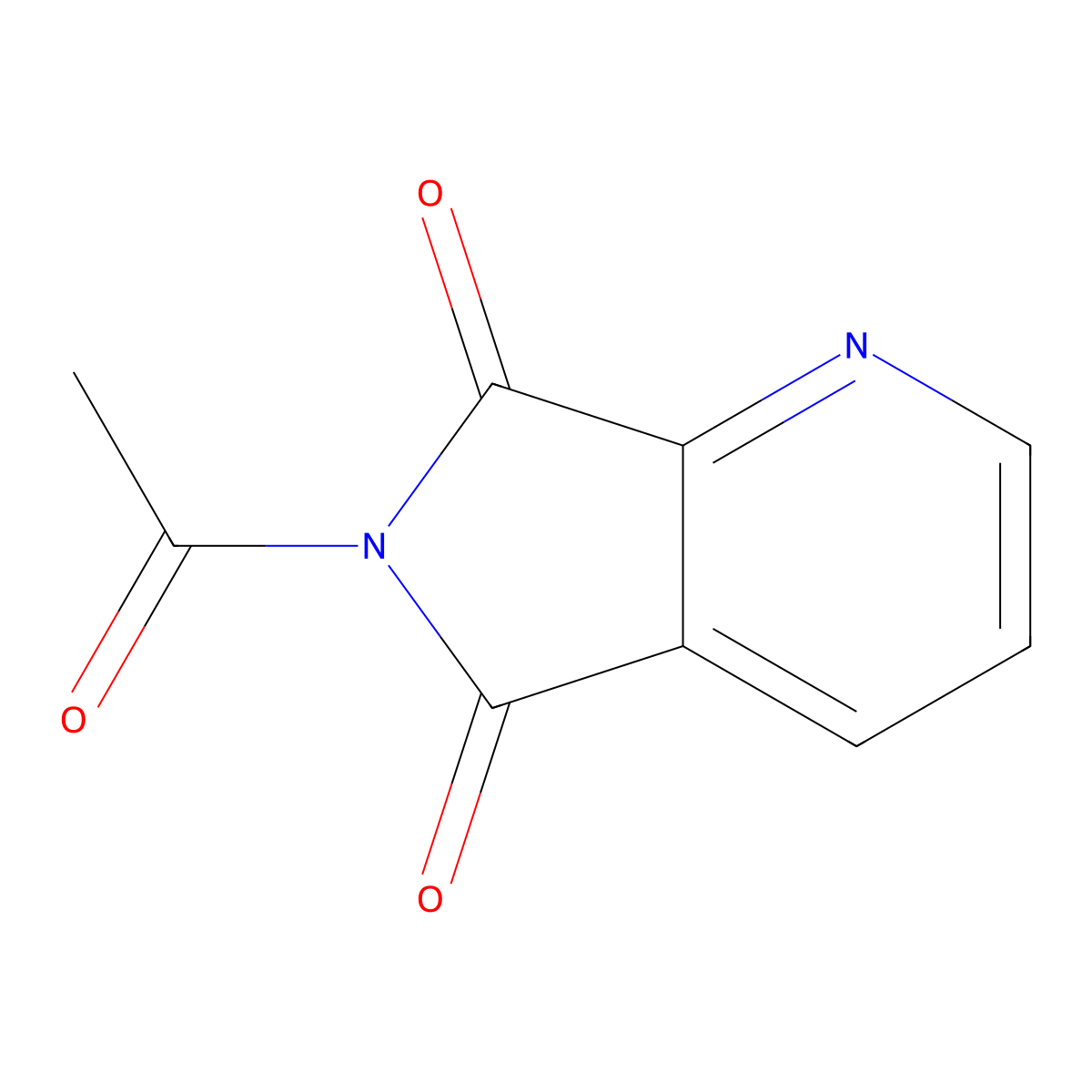 6-Acetyl-5H-pyrrolo[3,4-b]pyridine-5,7(6H)-dione molecular structure, CAS 212378-45-5