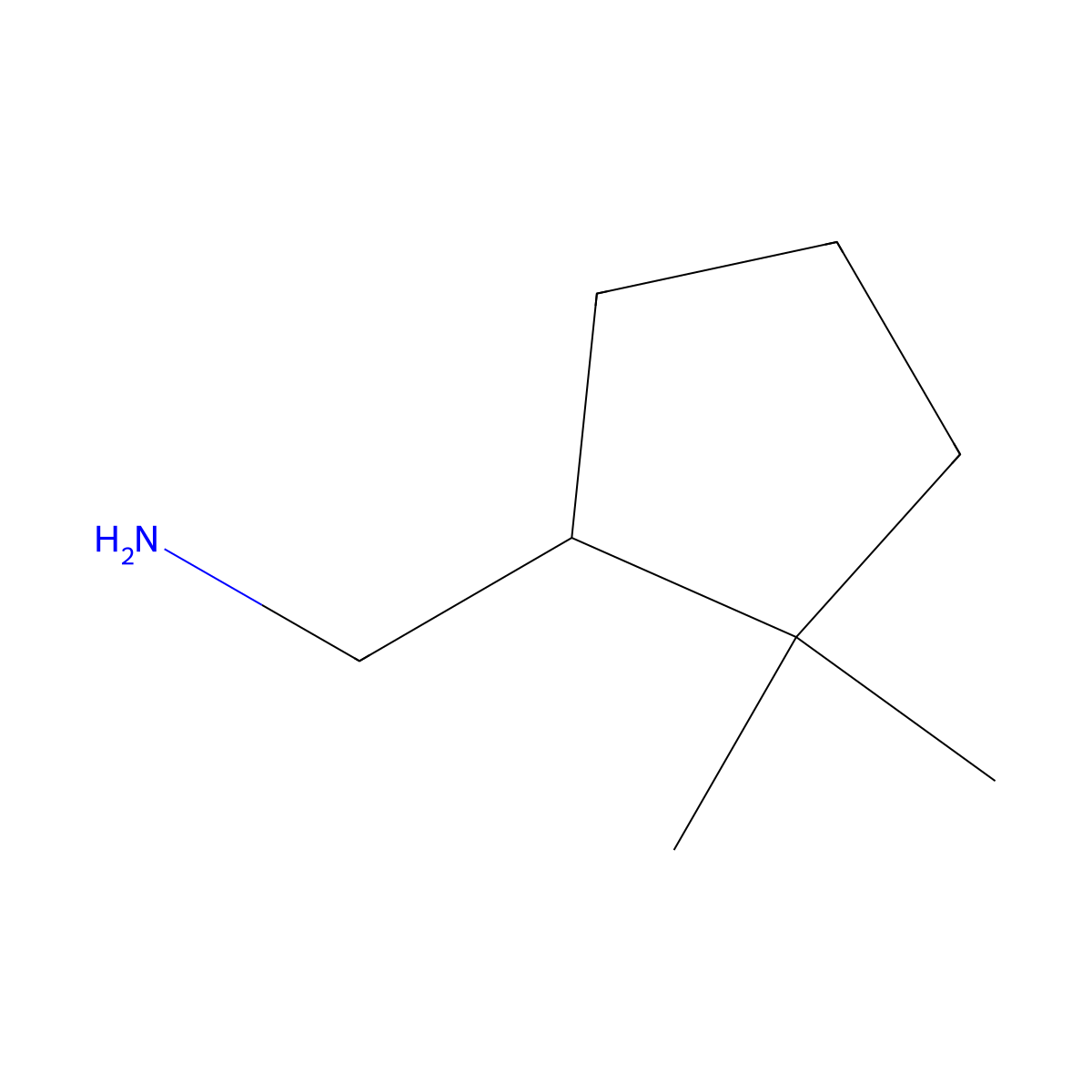 (2,2-Dimethylcyclopentyl)methanamine molecular structure, CAS 212382-59-7