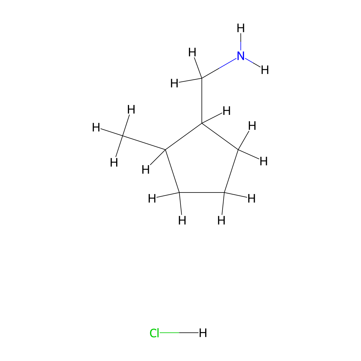 (2-Methylcyclopentyl)methanamine hydrochloride molecular structure, CAS 212382-70-2