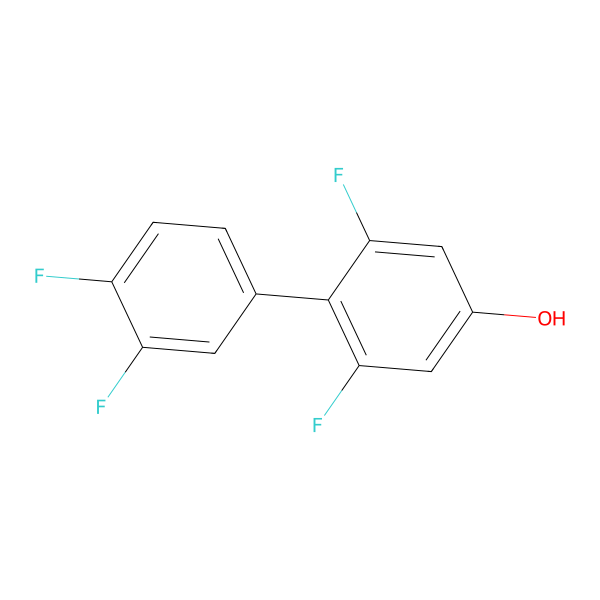 2,3',4',6-Tetrafluoro-[1,1'-biphenyl]-4-ol molecular structure, CAS 212386-82-8