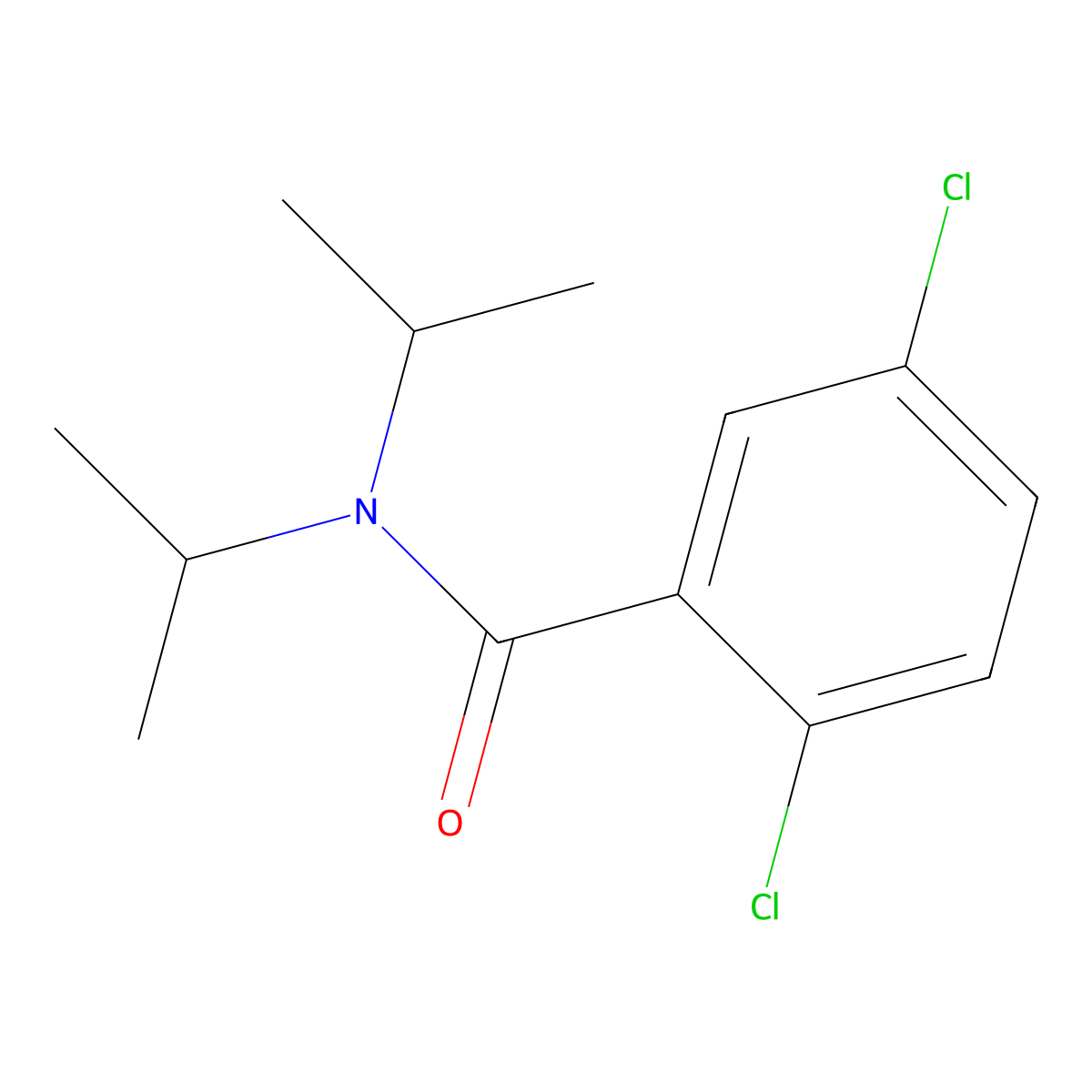 2,5-dichloro-N,N-di(propan-2-yl)benzamide molecular structure, CAS 212392-35-3