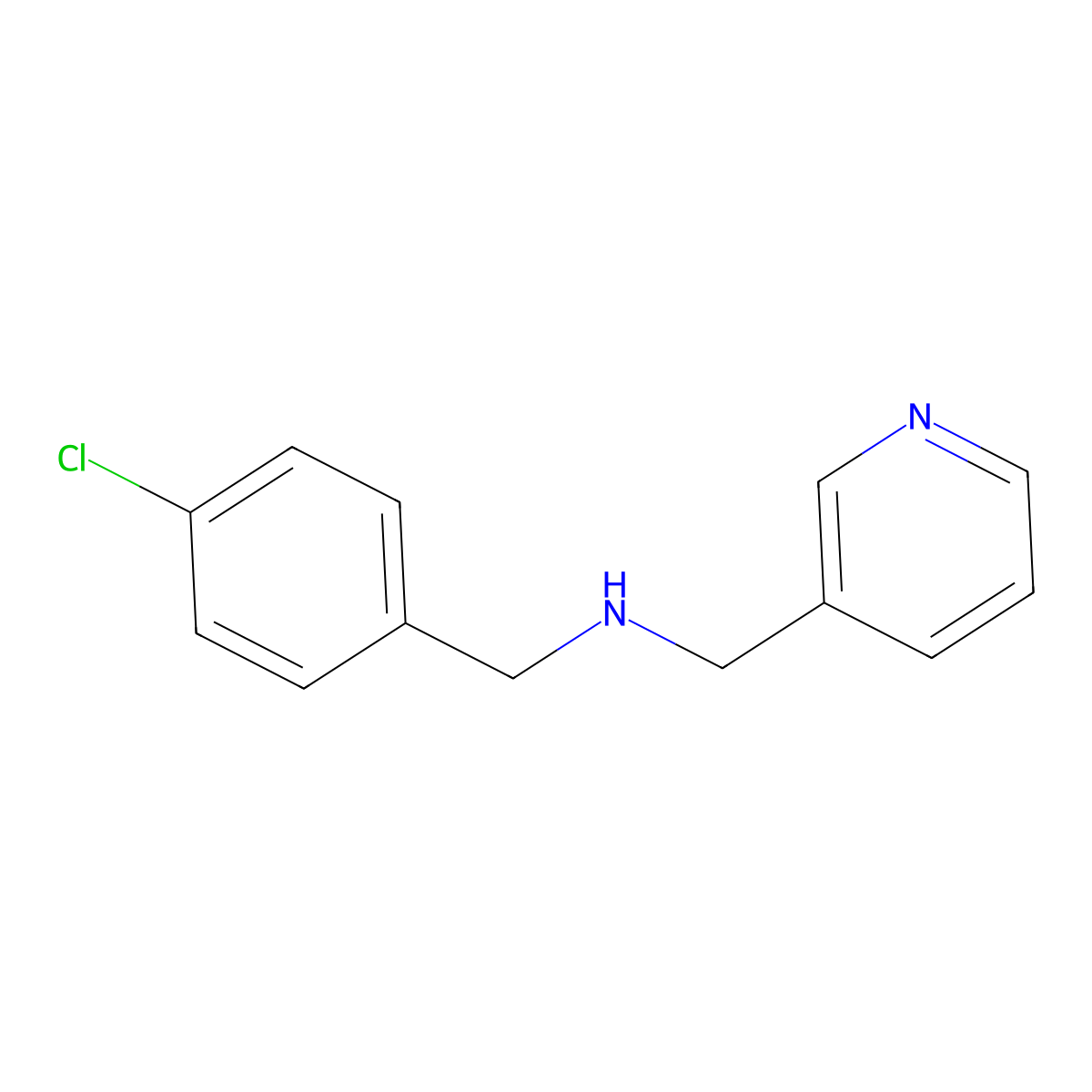 (4-Chloro-benzyl)-pyridin-3-ylmethyl-amine molecular structure, CAS 212392-65-9
