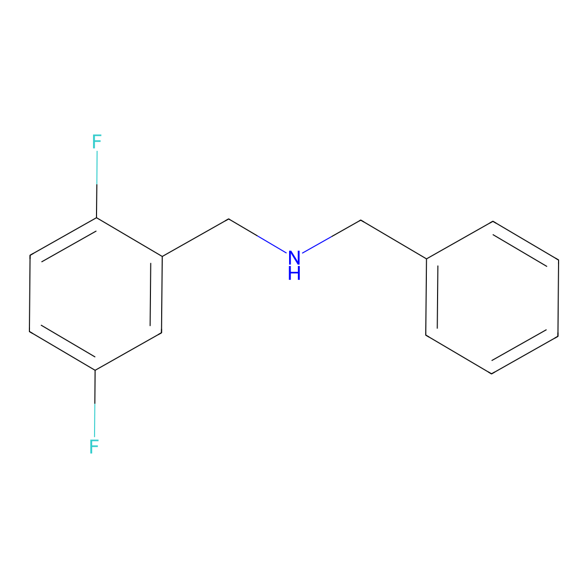 2,5-Difluoro-N-(phenylmethyl)benzenemethanamine molecular structure, CAS 212392-96-6