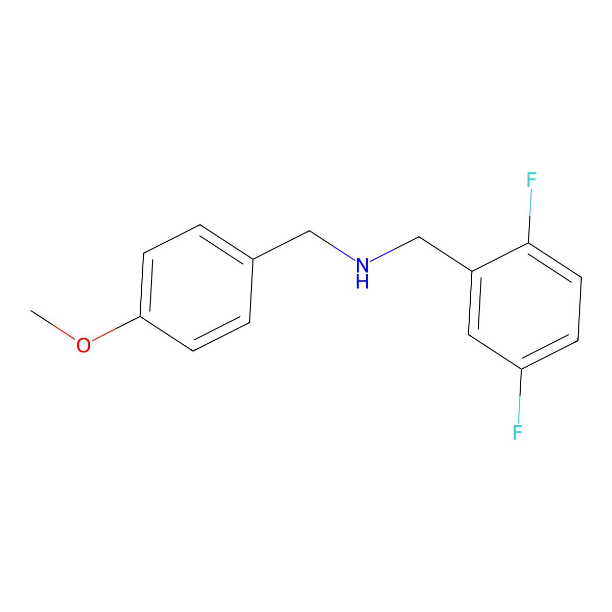 (2,5-Difluorobenzyl)(4-methoxybenzyl)amine molecular structure, CAS 212393-25-4