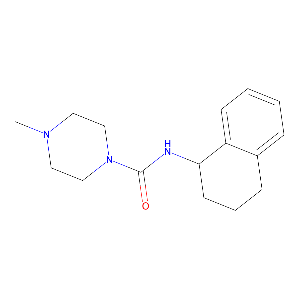 4-methyl-N-(1,2,3,4-tetrahydronaphthalen-1-yl)piperazine-1-carboxamide molecular structure, CAS 2123981-41-7