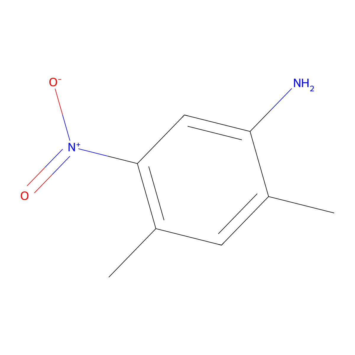 2,4-Dimethyl-5-nitroaniline molecular structure, CAS 2124-47-2