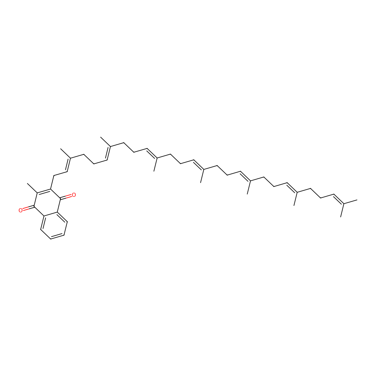 Menaquinone 7 molecular structure, CAS 2124-57-4