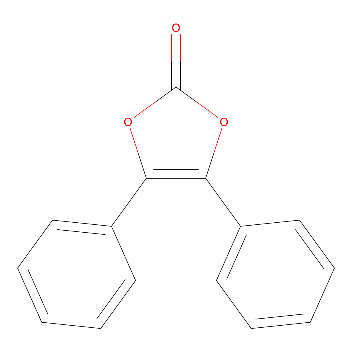 1,3-Dioxol-2-one, 4,5-diphenyl- molecular structure, CAS 21240-34-6