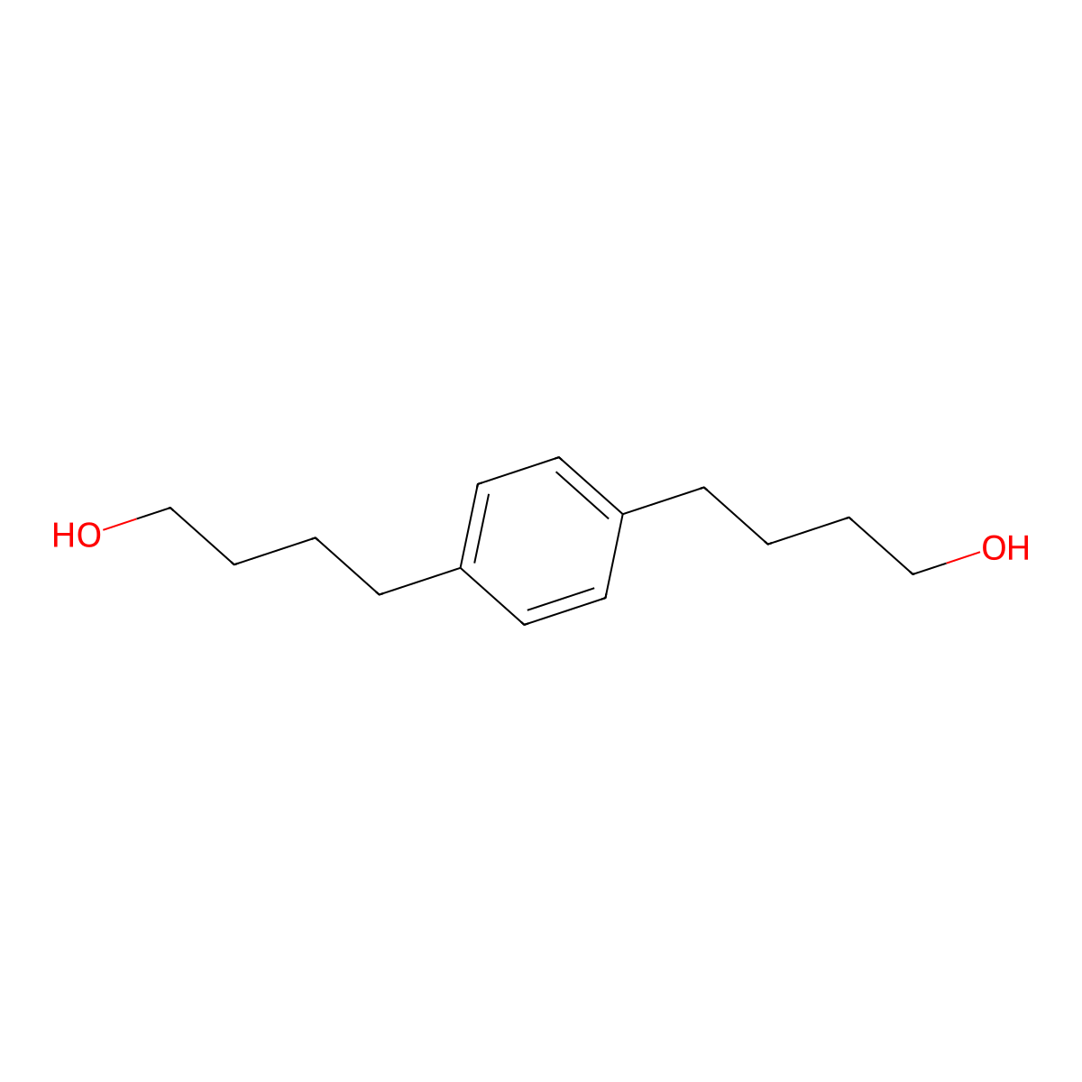 4-(4-(4-Hydroxy-butyl)-phenyl)-butan-1-OL molecular structure, CAS 21240-37-9
