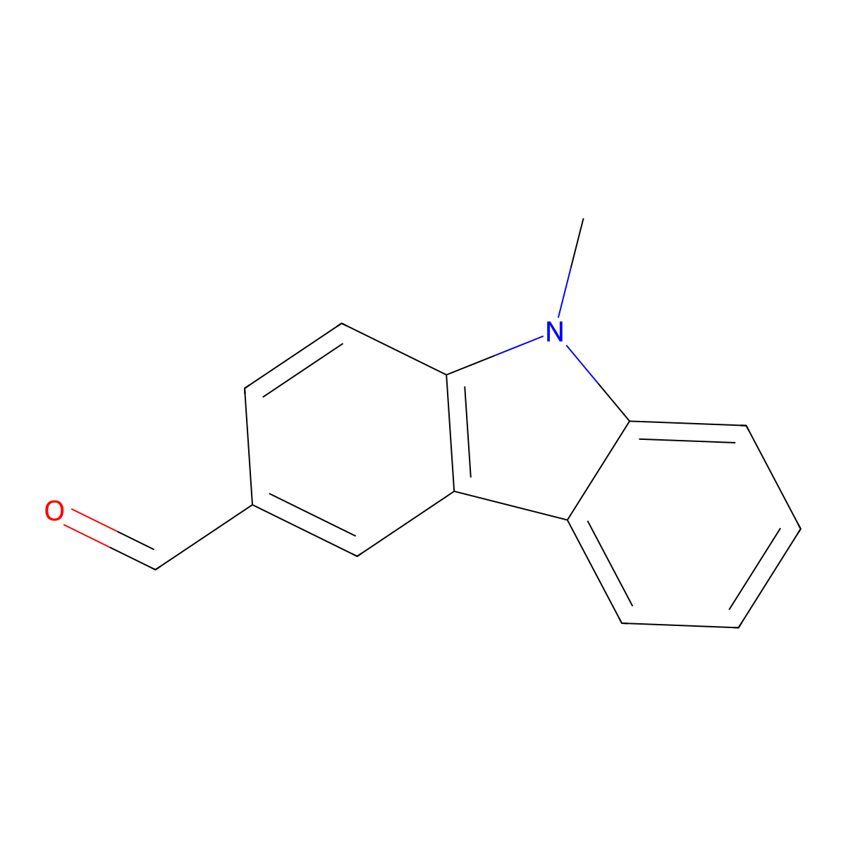 9-Methyl-9H-carbazole-3-carbaldehyde molecular structure, CAS 21240-56-2