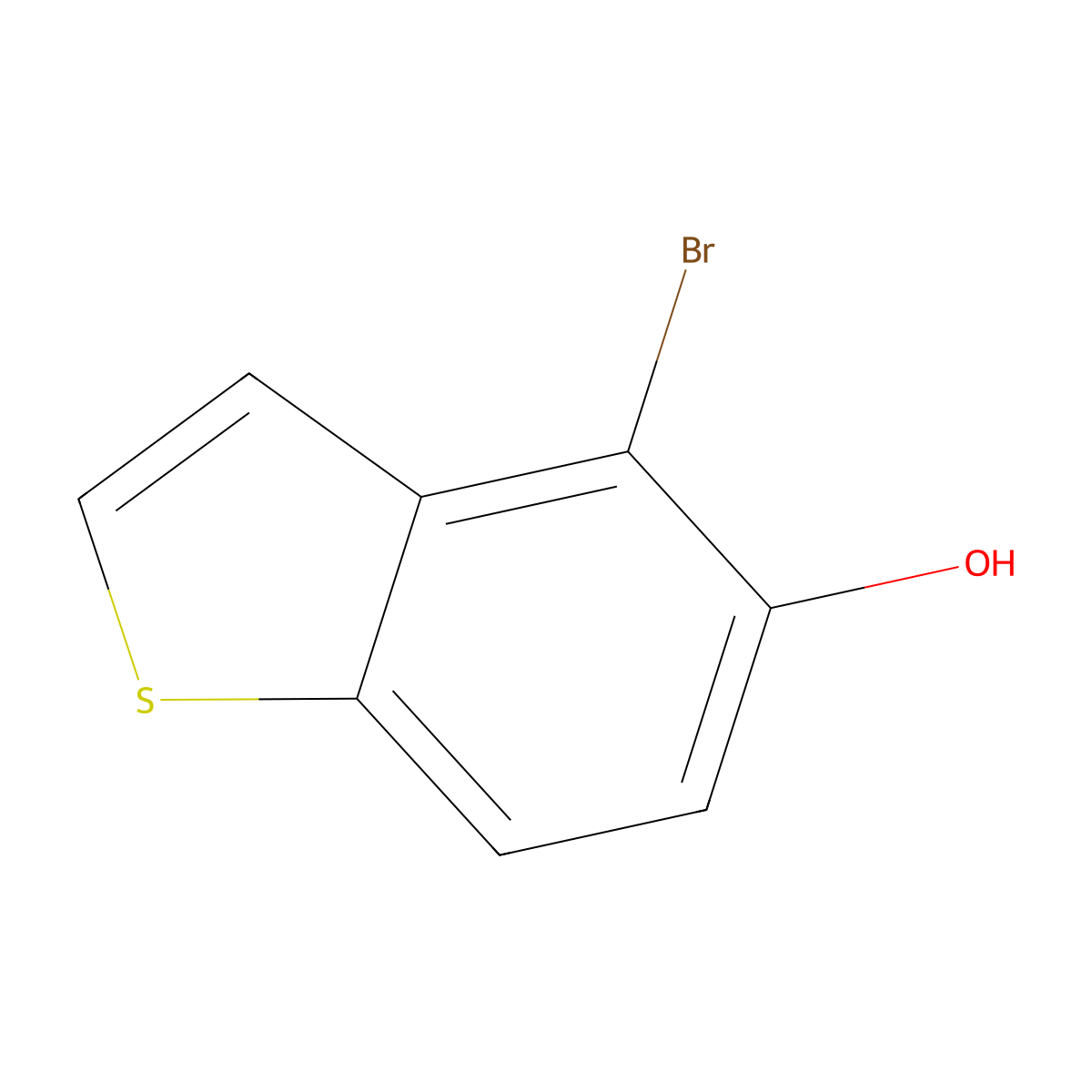 4-Bromo-1-benzothiophen-5-ol molecular structure, CAS 21240-83-5