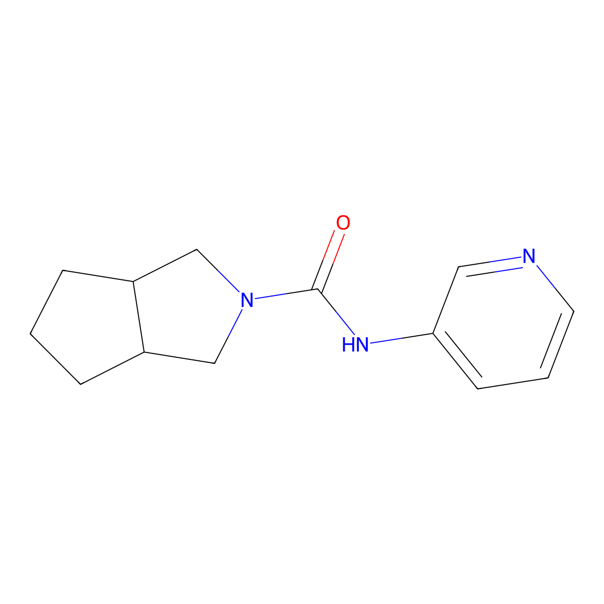 N-(pyridin-3-yl)-octahydrocyclopenta[c]pyrrole-2-carboxamide molecular structure, CAS 2124007-83-4