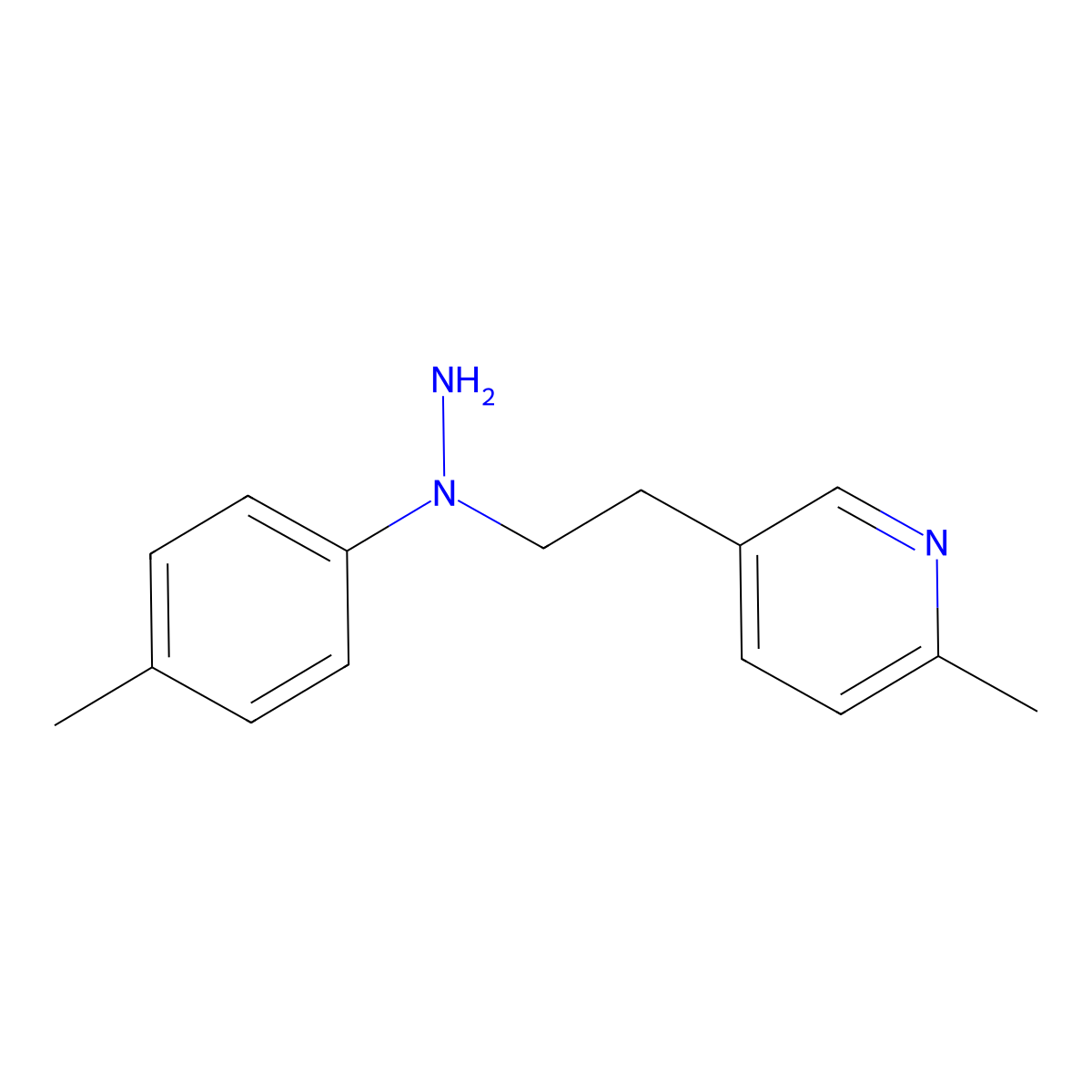 1-(4-Methylphenyl)-1-[2-(6-methylpyridin-3-yl)ethyl]hydrazine molecular structure, CAS 21241-08-7