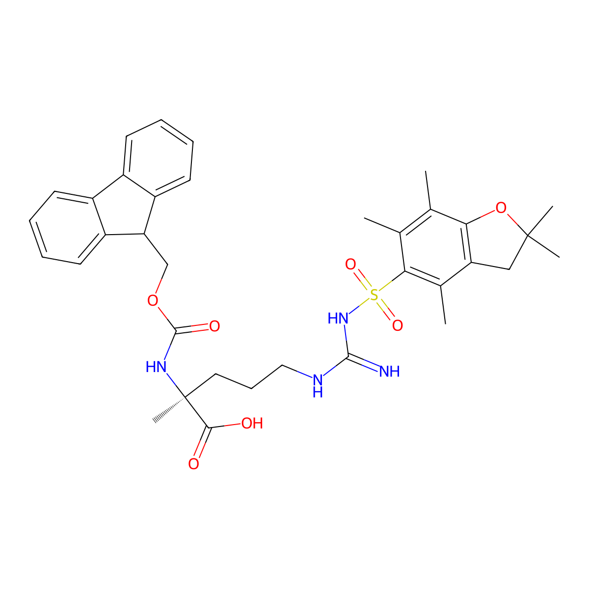 Fmoc-alpha-ME-L-arg(pbf)-OH molecular structure, CAS 2124196-74-1