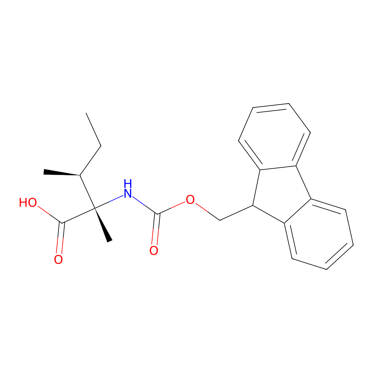 Fmoc-a-methyl-L-Isoleucine molecular structure, CAS 2124196-75-2