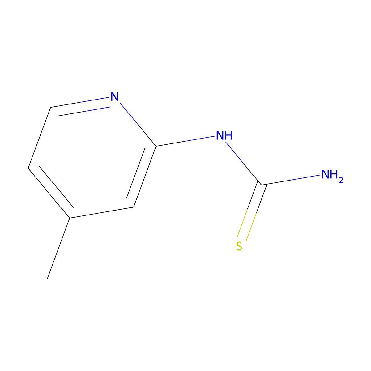 (4-Methyl-pyridin-2-yl)-thiourea molecular structure, CAS 21242-21-7