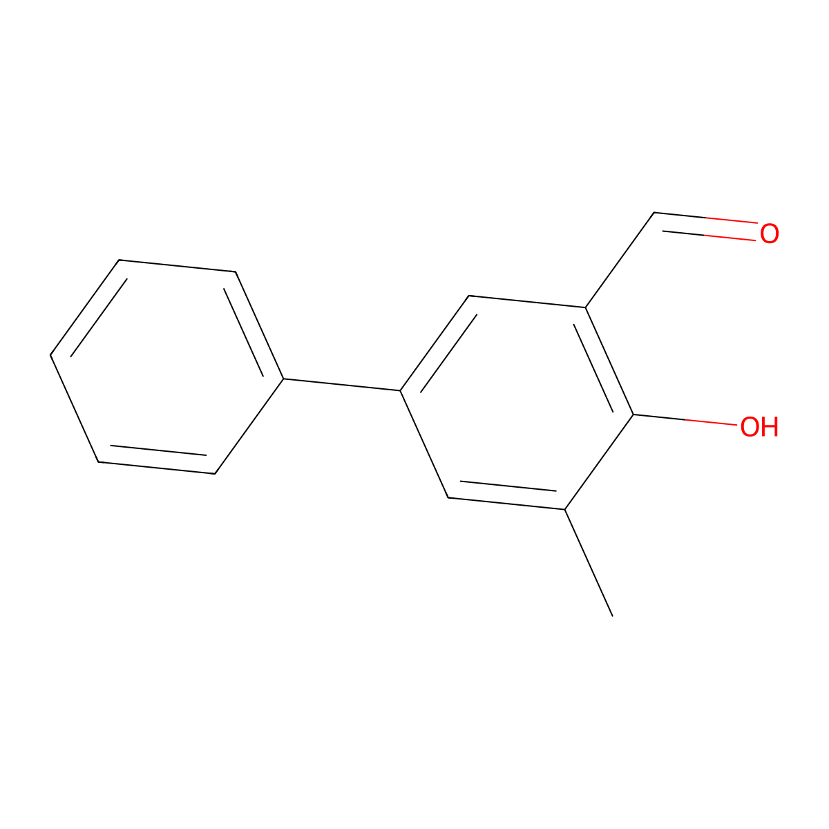4-Hydroxy-5-methyl-[1,1'-biphenyl]-3-carbaldehyde molecular structure, CAS 2124213-80-3