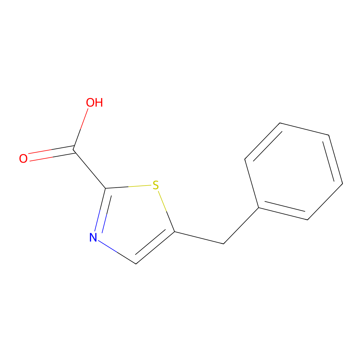 5-Benzylthiazole-2-carboxylic acid molecular structure, CAS 2124262-00-4