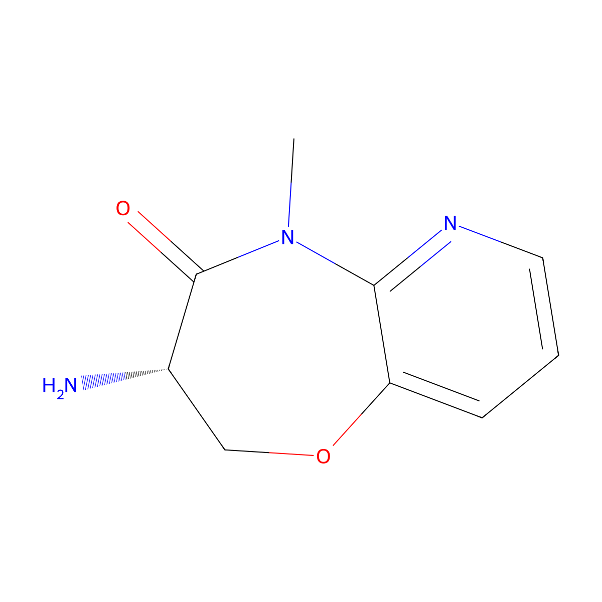 (S)-3-Amino-5-methyl-2,3-dihydropyrido[3,2-b][1,4]oxazepin-4(5H)-one molecular structure, CAS 2124262-64-0
