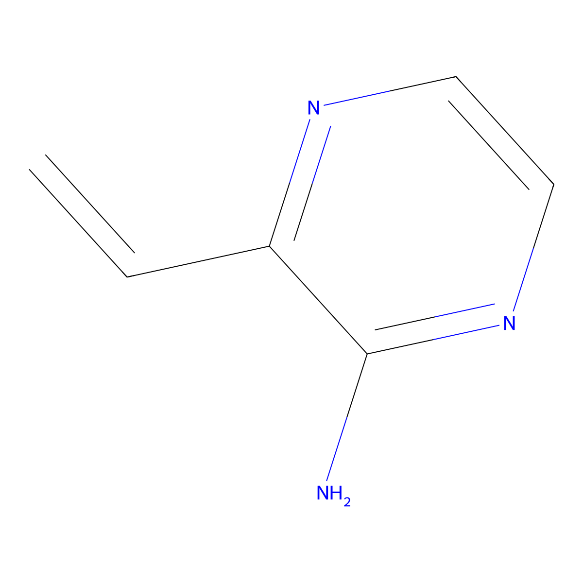 3-Vinylpyrazin-2-amine molecular structure, CAS 2124264-07-7