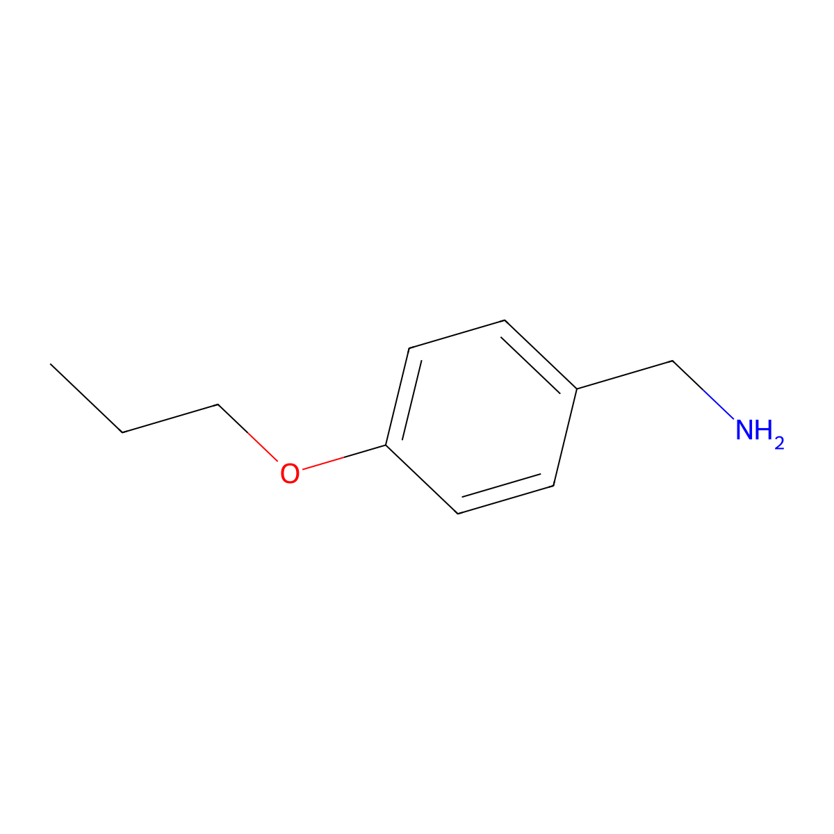 (4-Propoxyphenyl)methanamine molecular structure, CAS 21244-33-7