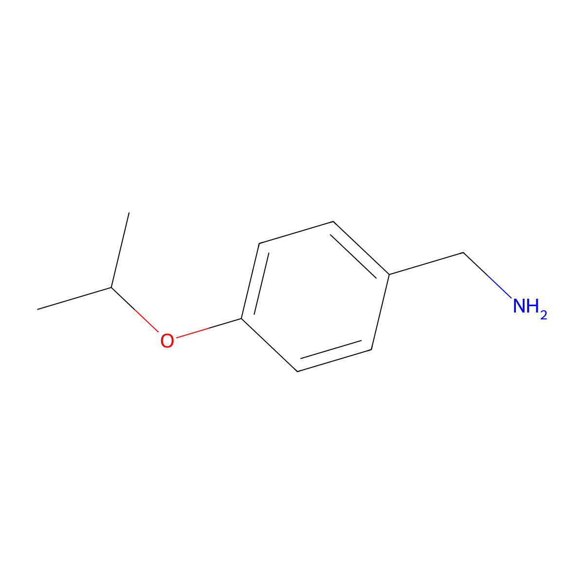 1-(4-Isopropoxyphenyl)methanamine molecular structure, CAS 21244-34-8