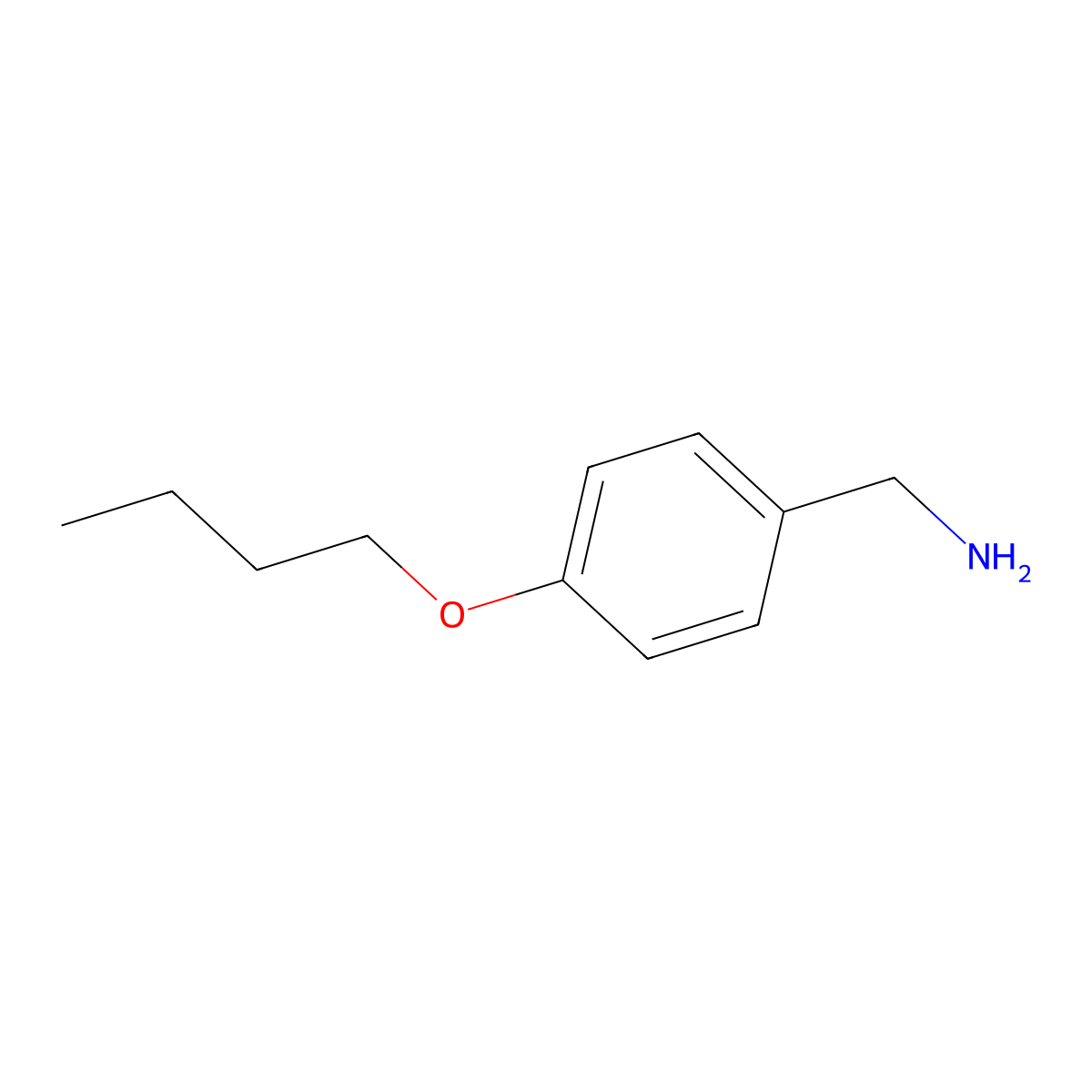 4-Butoxybenzylamine molecular structure, CAS 21244-35-9