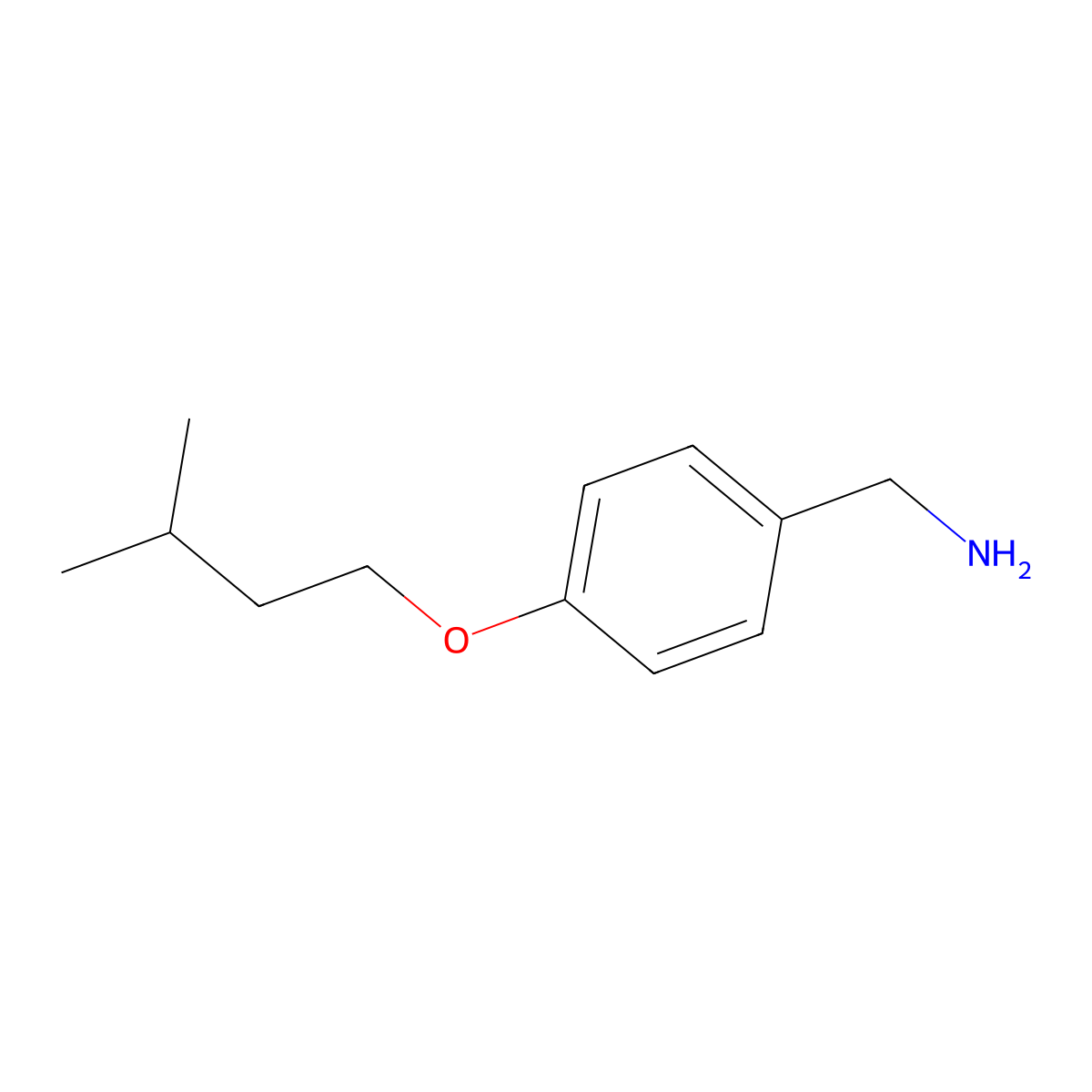 4-(3-Methyl-butoxy)-benzylamine molecular structure, CAS 21244-38-2