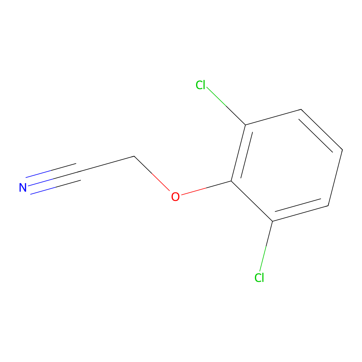 2-(2,6-Dichlorophenoxy)acetonitrile molecular structure, CAS 21244-78-0