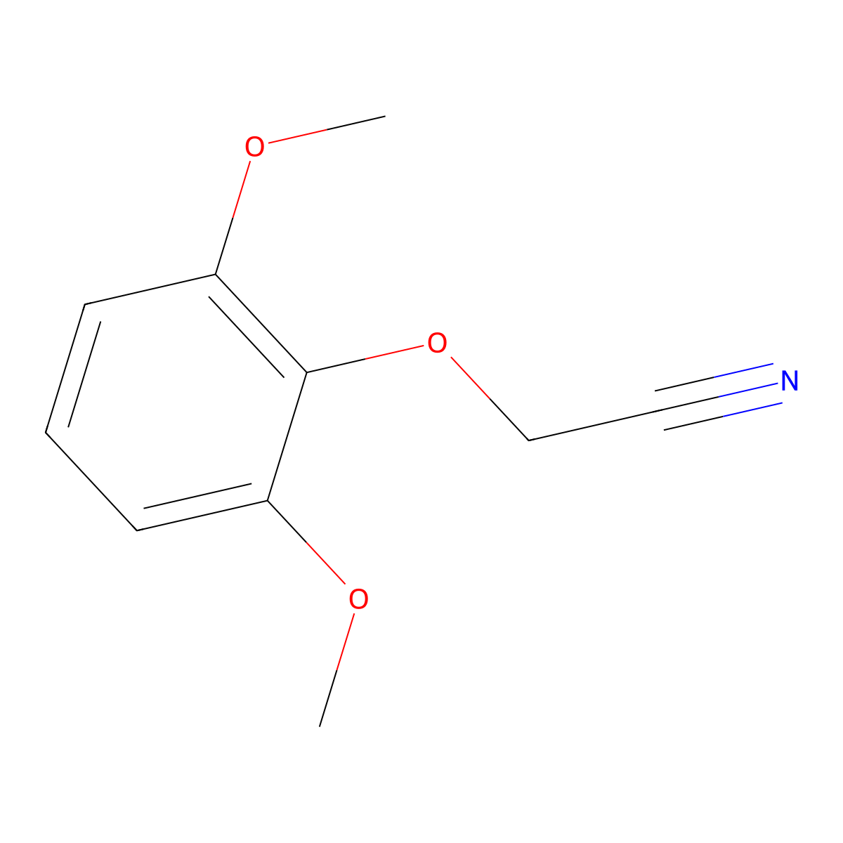 2-(2,6-Dimethoxyphenoxy)acetonitrile molecular structure, CAS 21244-81-5