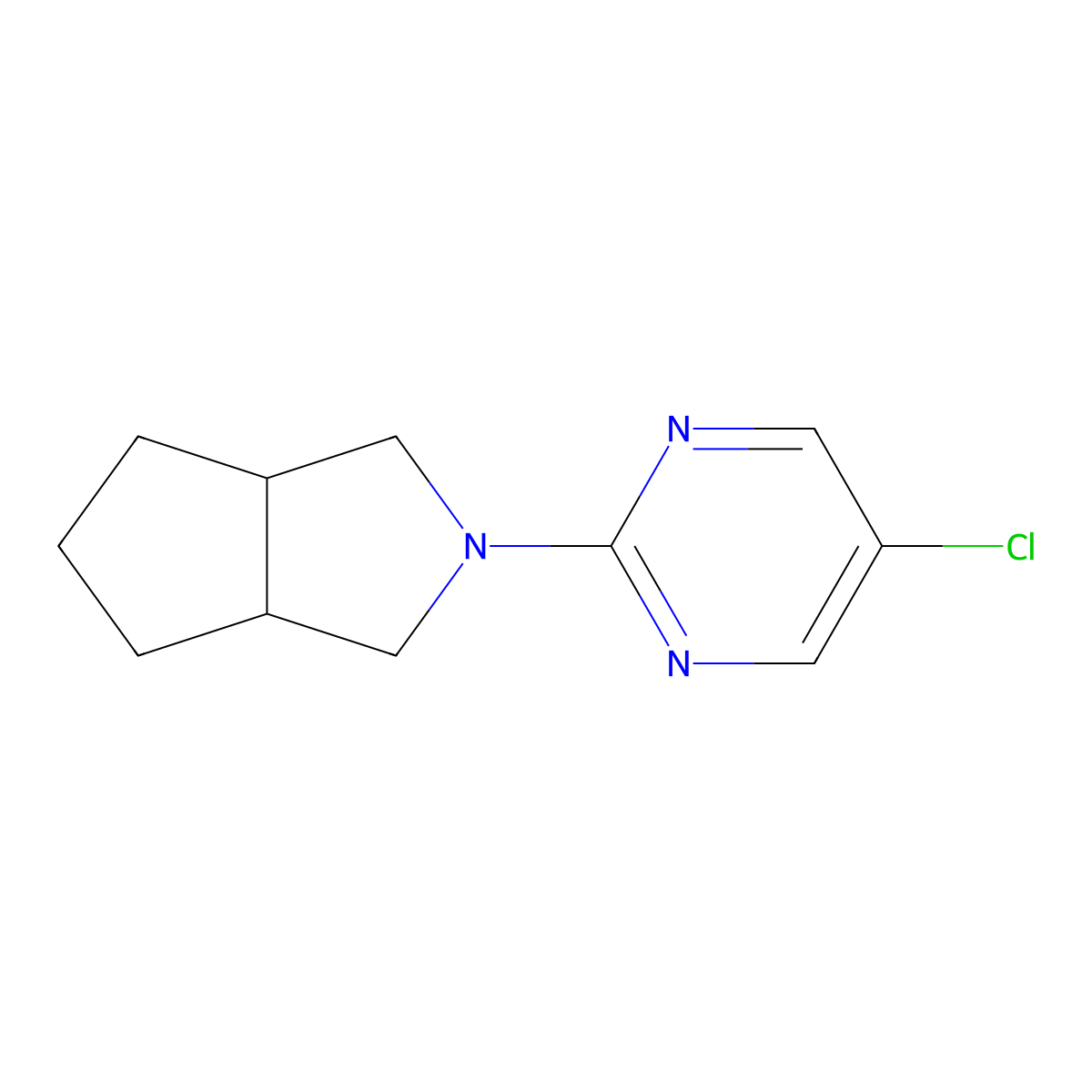2-(5-Chloropyrimidin-2-yl)octahydrocyclopenta[c]pyrrole molecular structure, CAS 2124406-81-9