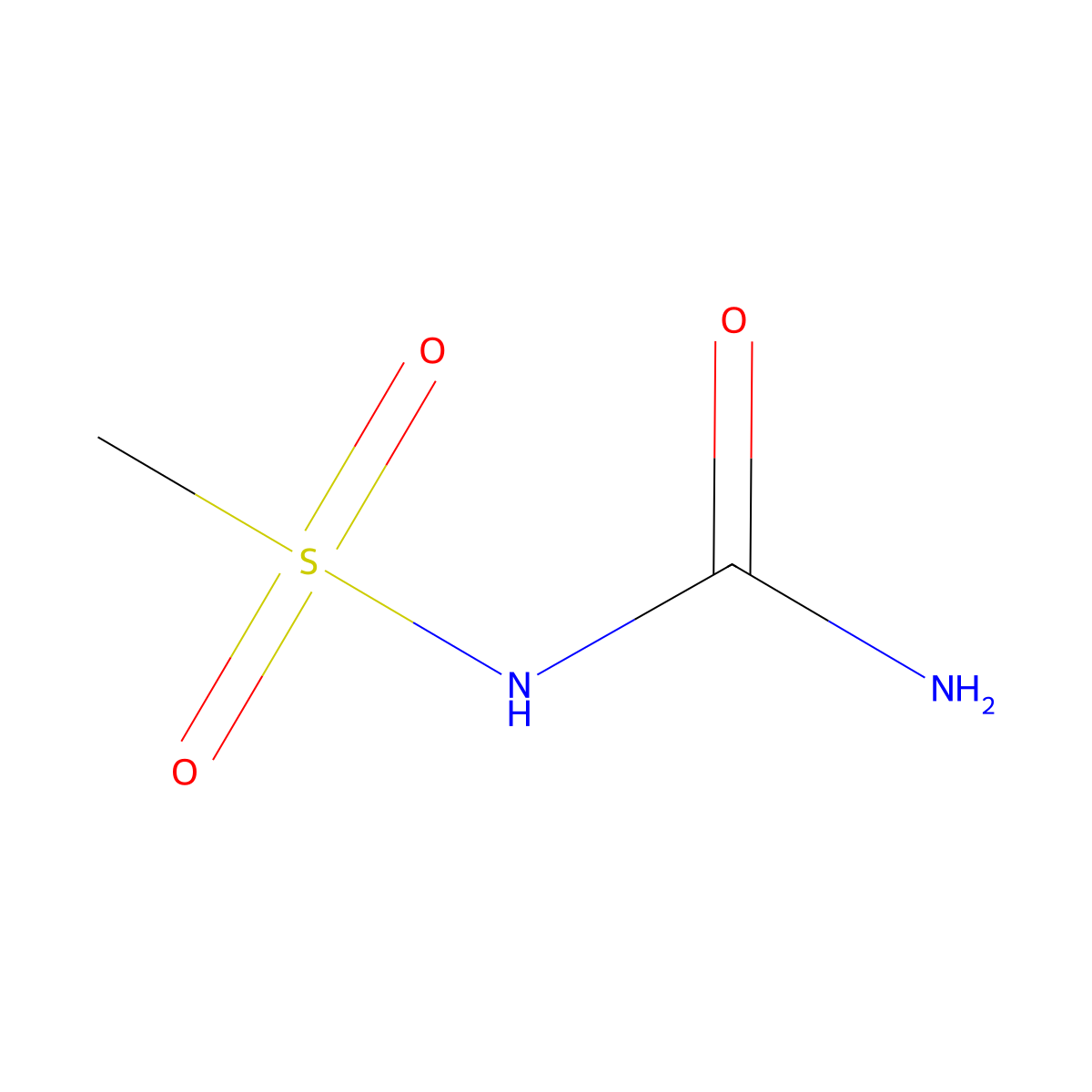 N-Carbamoylmethanesulfonamide molecular structure, CAS 21247-96-1