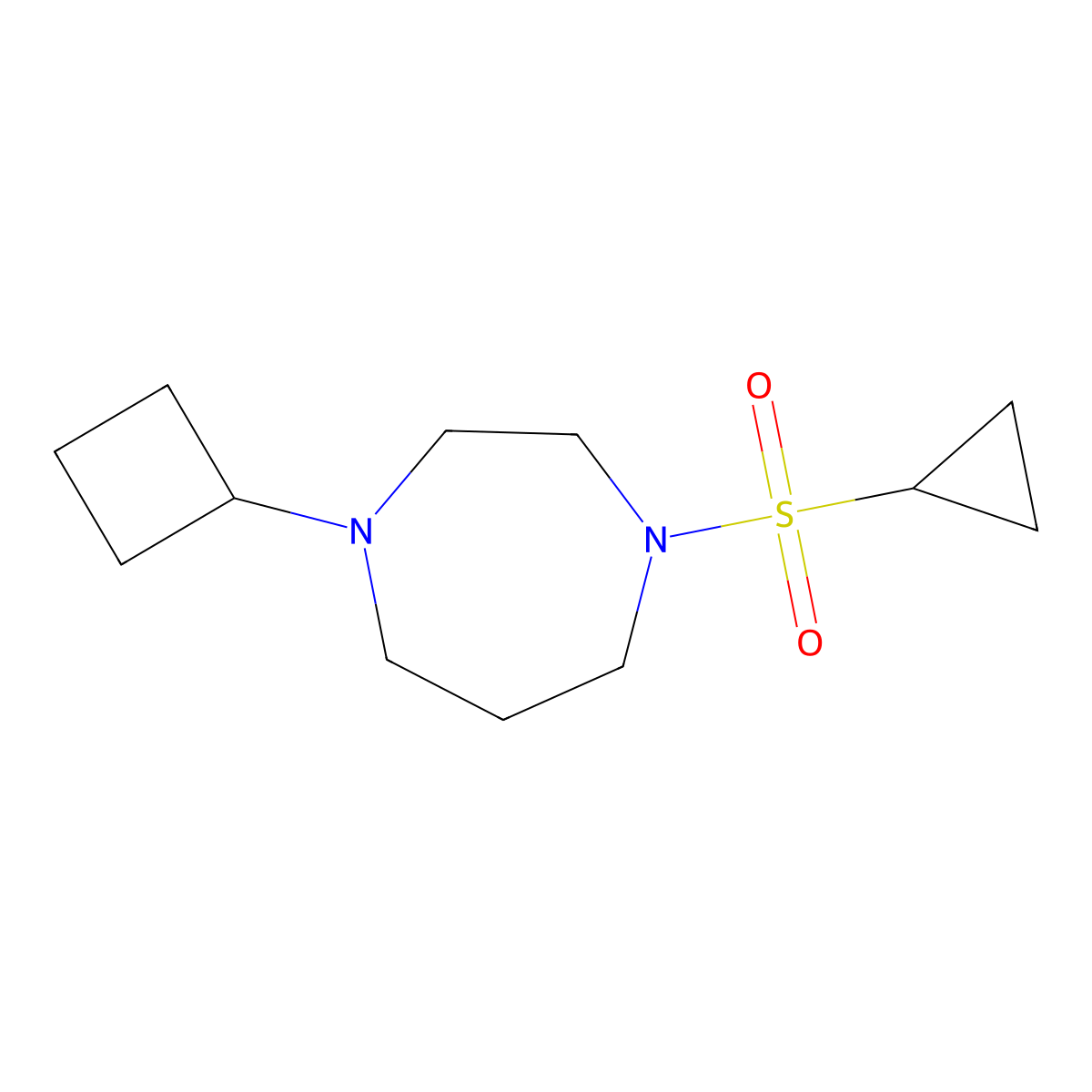 1-Cyclobutyl-4-(cyclopropylsulfonyl)-1,4-diazepane molecular structure, CAS 2124706-76-7