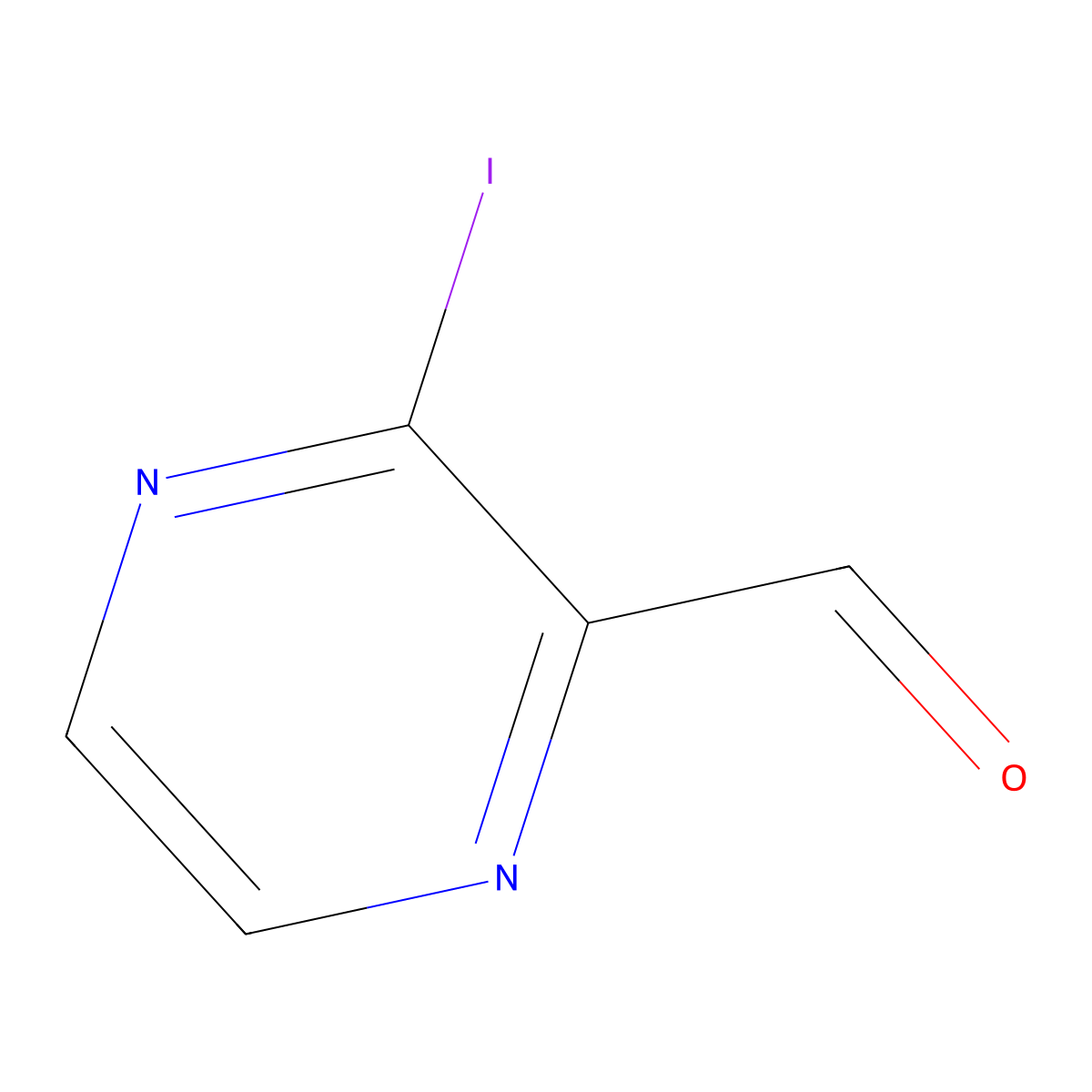 3-Iodopyrazine-2-carbaldehyde molecular structure, CAS 212471-35-7