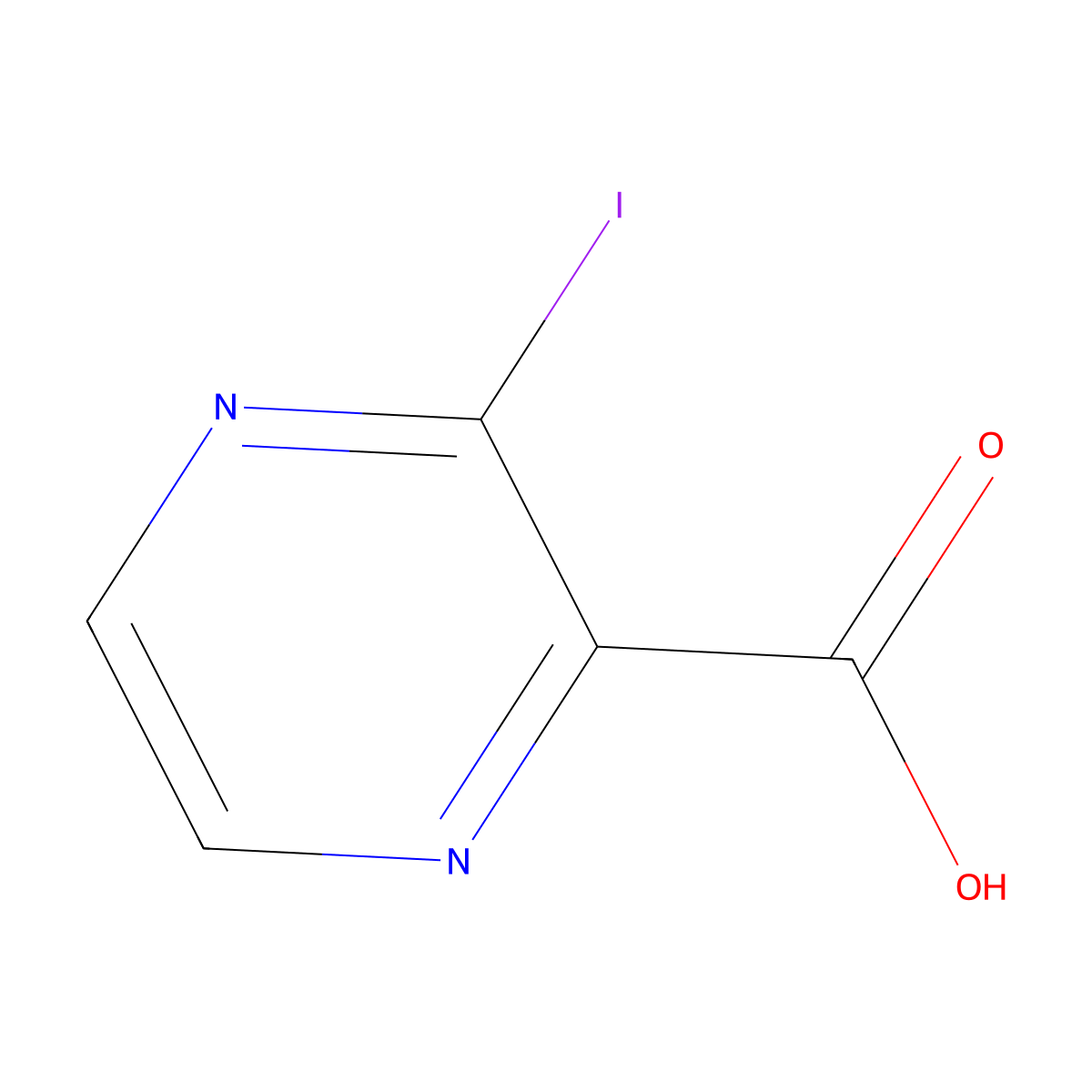 3-Iodopyrazine-2-carboxylic acid molecular structure, CAS 212471-40-4