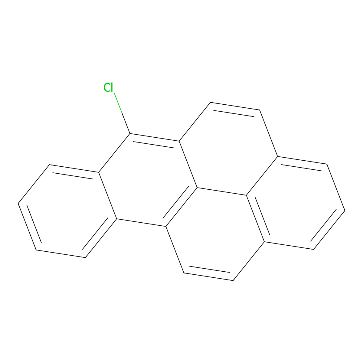 Benzo(a)pyrene, 6-chloro- molecular structure, CAS 21248-01-1