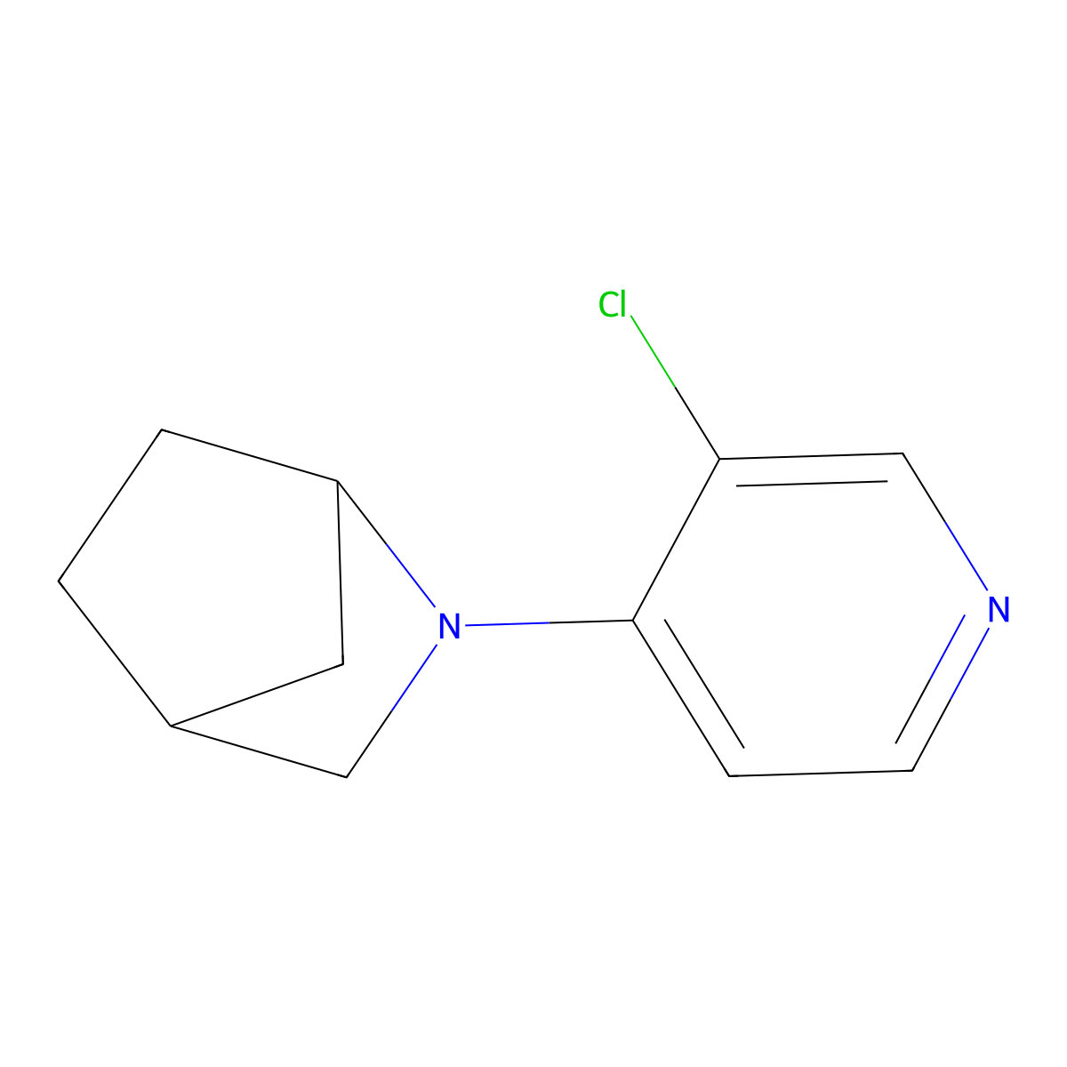 2-(3-Chloropyridin-4-yl)-2-azabicyclo[2.2.1]heptane molecular structure, CAS 2124808-19-9
