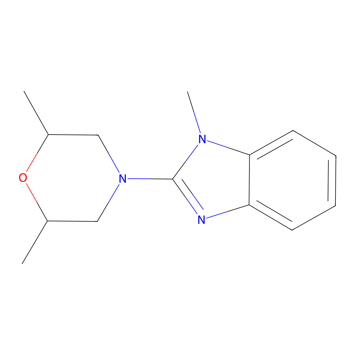 2,6-Dimethyl-4-(1-methylbenzimidazol-2-yl)morpholine molecular structure, CAS 2124880-21-1