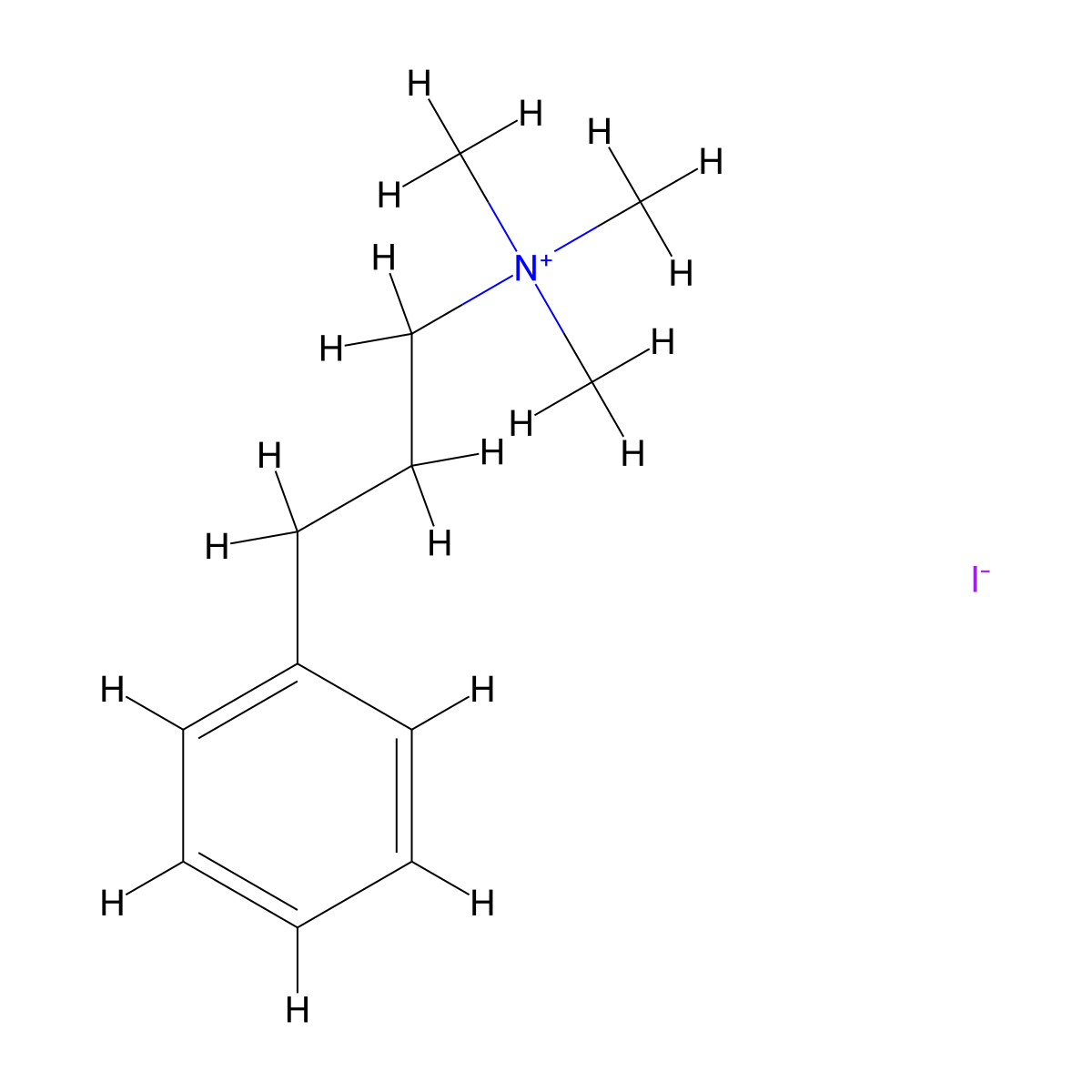 Ammonium, trimethyl(3-phenylpropyl)-, iodide molecular structure, CAS 2125-48-6
