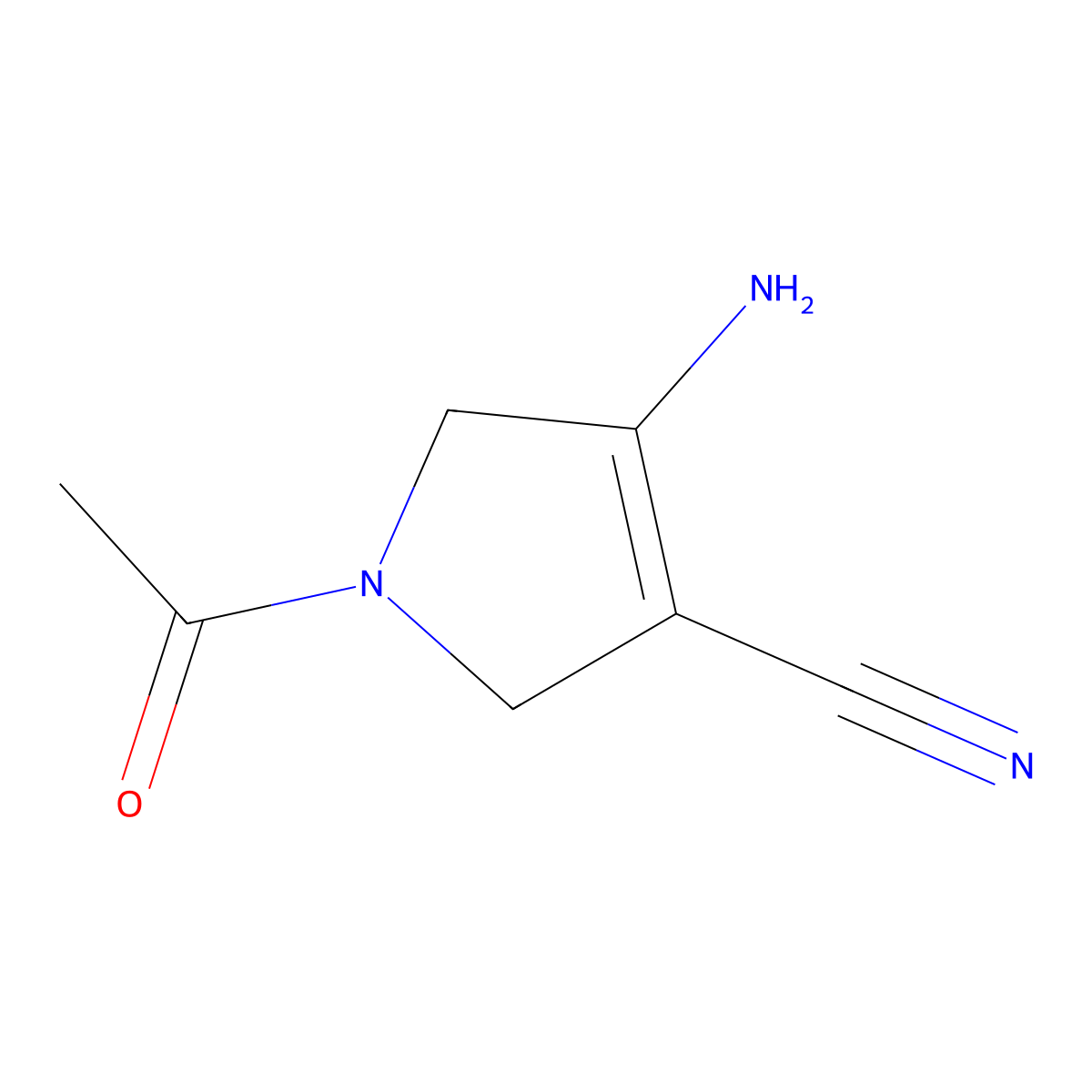 1-Acetyl-4-amino-2,5-dihydro-1H-pyrrole-3-carbonitrile molecular structure, CAS 2125-74-8