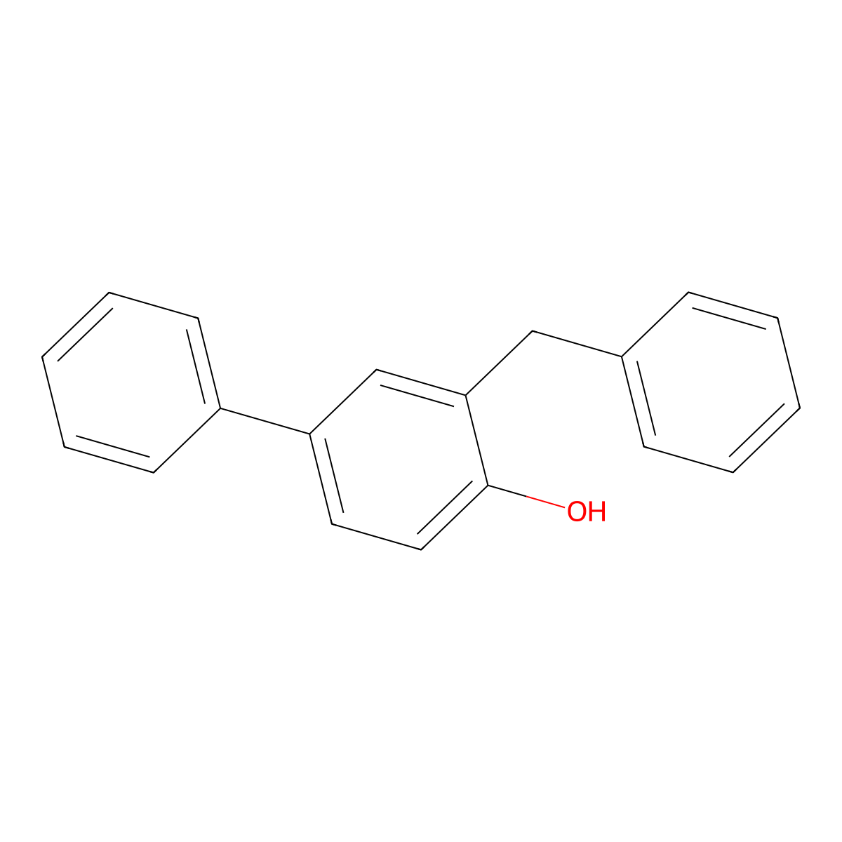 3-(Phenylmethyl)(1,1'-biphenyl)-4-ol molecular structure, CAS 21251-97-8