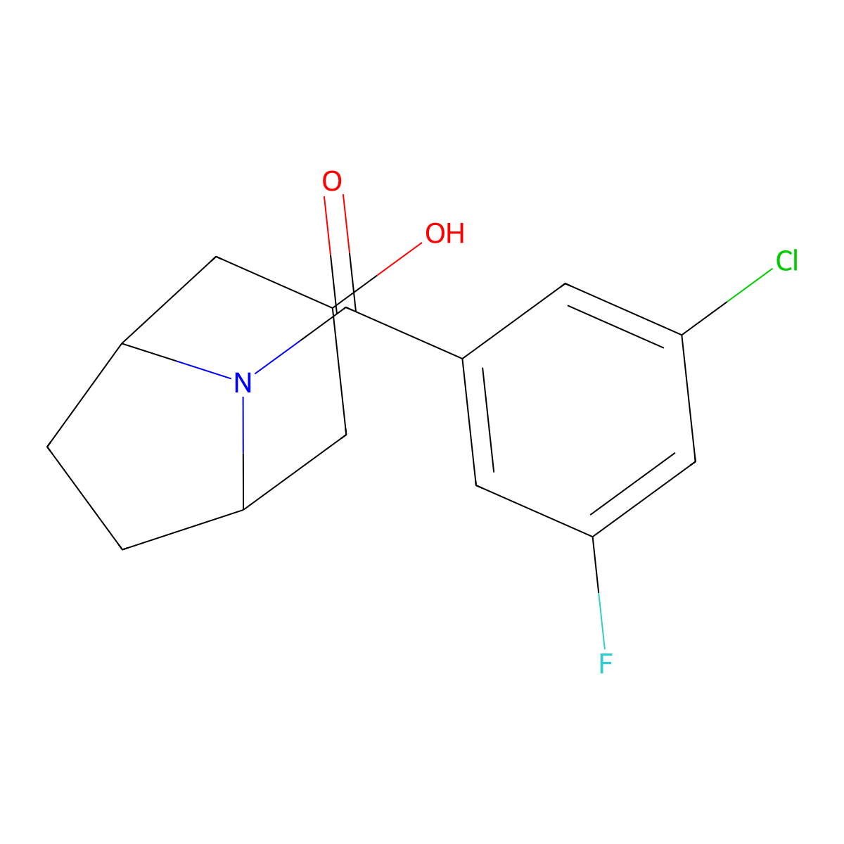 8-(3-Chloro-5-fluorobenzoyl)-8-azabicyclo[3.2.1]octan-3-ol molecular structure, CAS 2125117-20-4