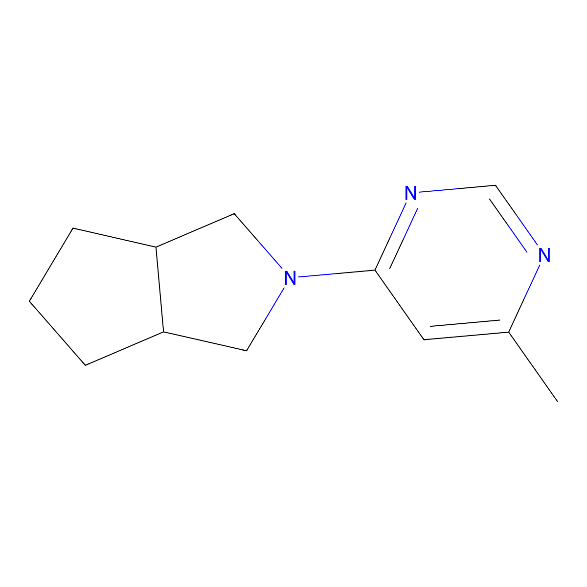 4-Methyl-6-{octahydrocyclopenta[c]pyrrol-2-yl}pyrimidine molecular structure, CAS 2125133-95-9