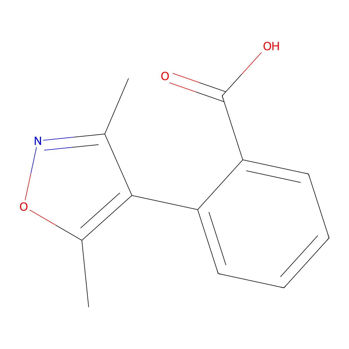 2-(3,5-Dimethyl-1,2-oxazol-4-yl)benzoic acid molecular structure, CAS 212515-77-0