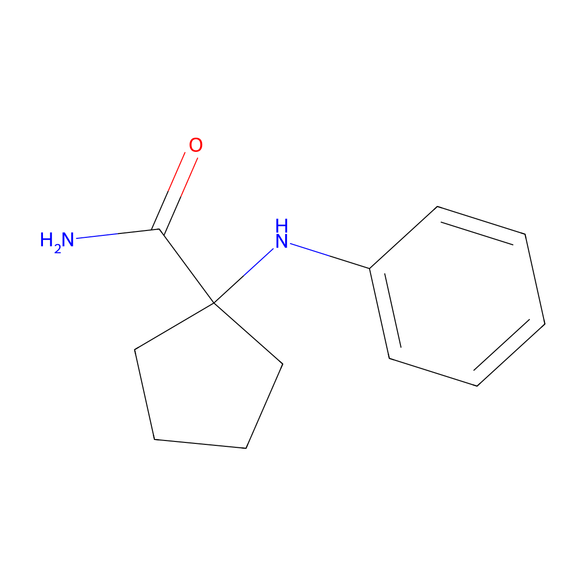 1-(Phenylamino)cyclopentanecarboxamide molecular structure, CAS 212516-19-3
