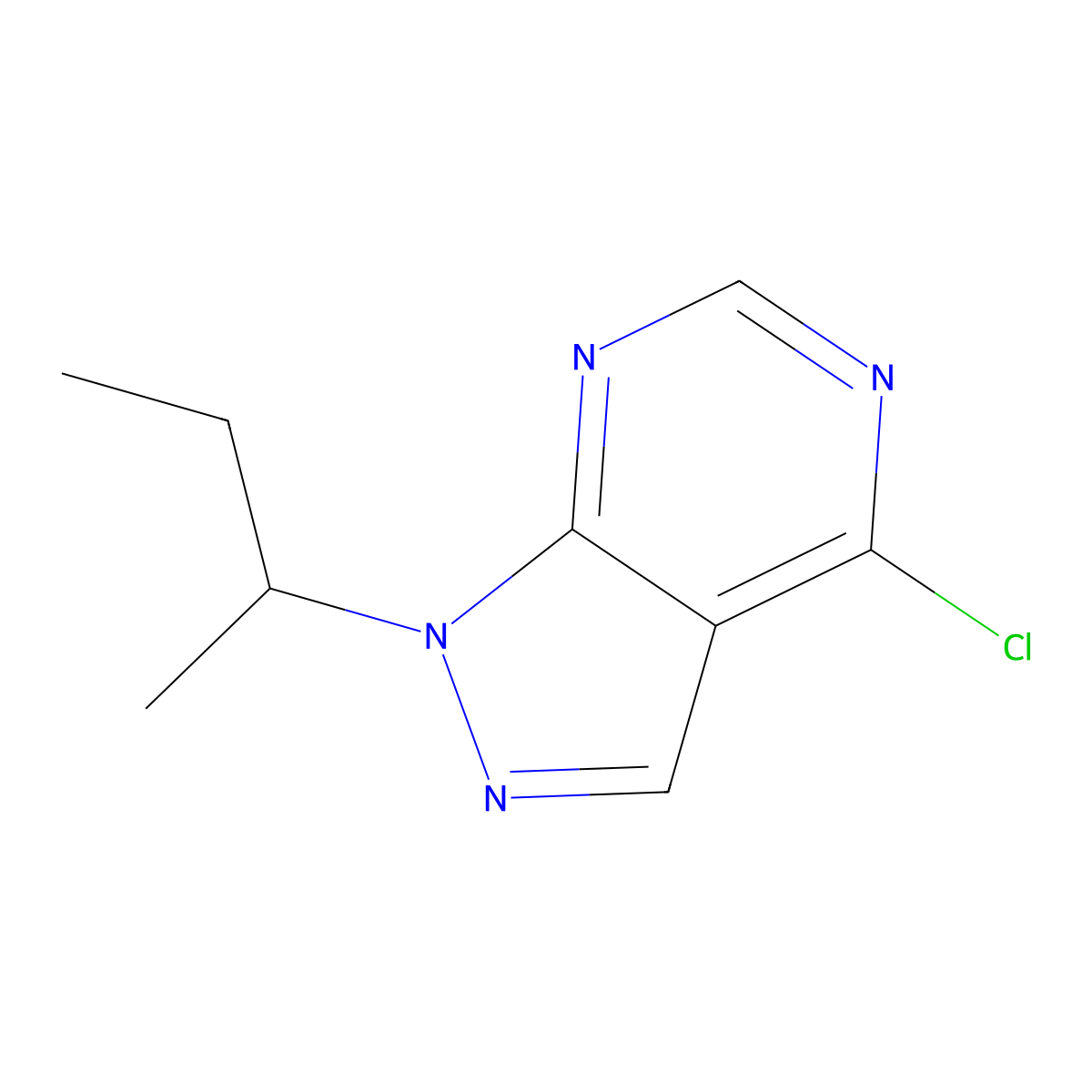 1-(Butan-2-YL)-4-chloro-1H-pyrazolo[3,4-D]pyrimidine molecular structure, CAS 21253-69-0